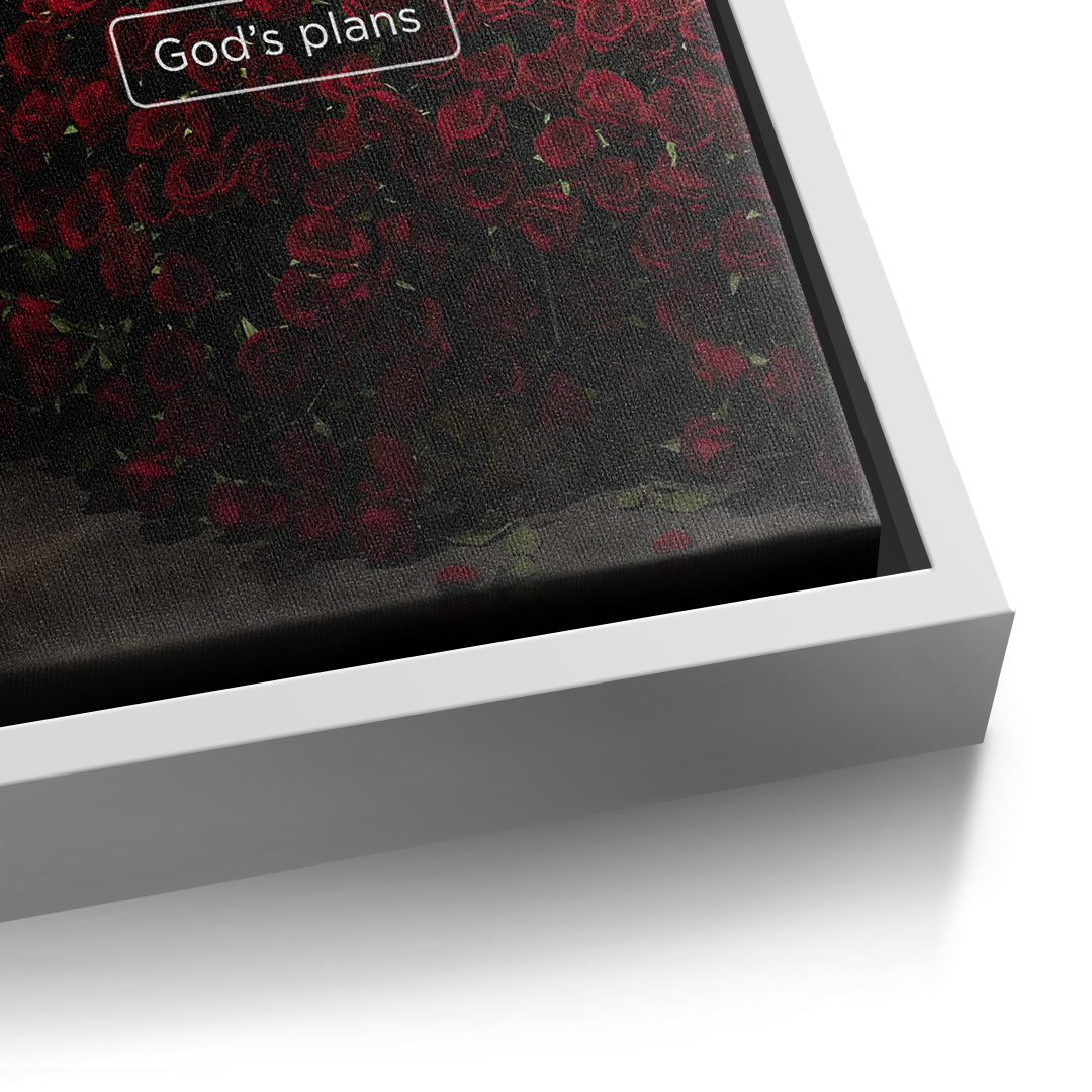 DOTCOMCANVAS Your Plans vs God's Plans Leinwandbild Detailansicht weißer Rahmen