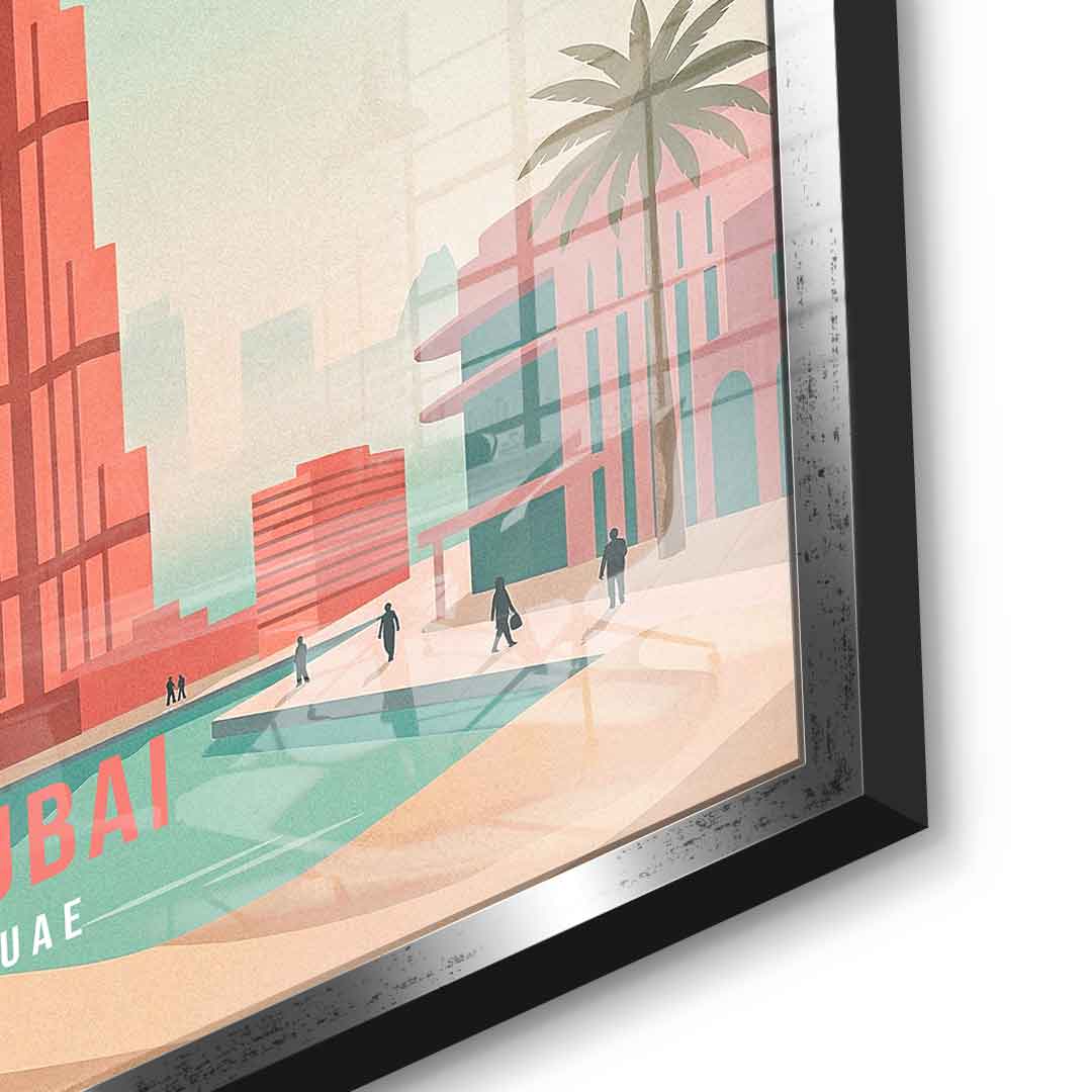 DOTCOMCANVAS Dubai Acrylglasbild Detail silber