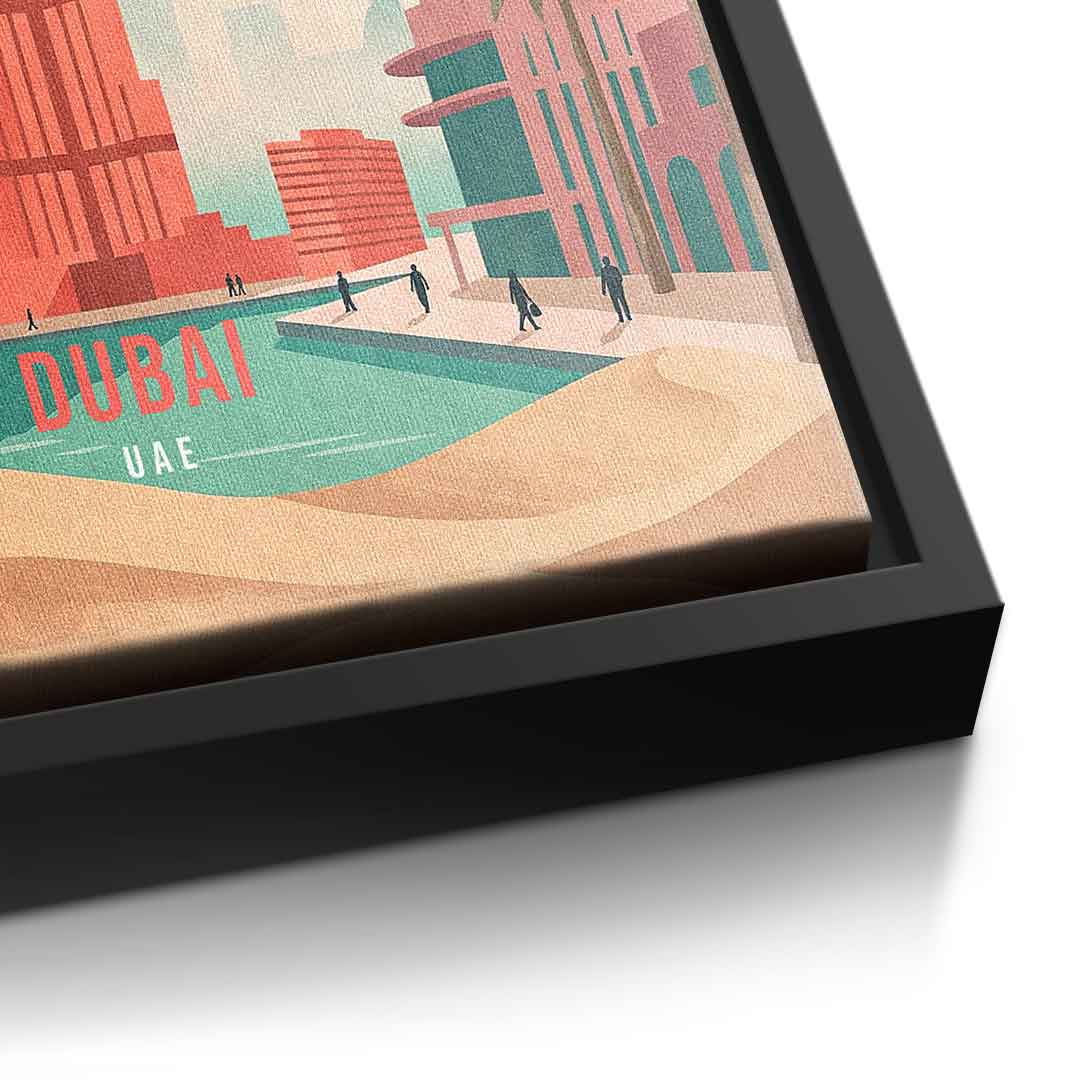 DOTCOMCANVAS Dubai Leinwandbild Detail schwarz