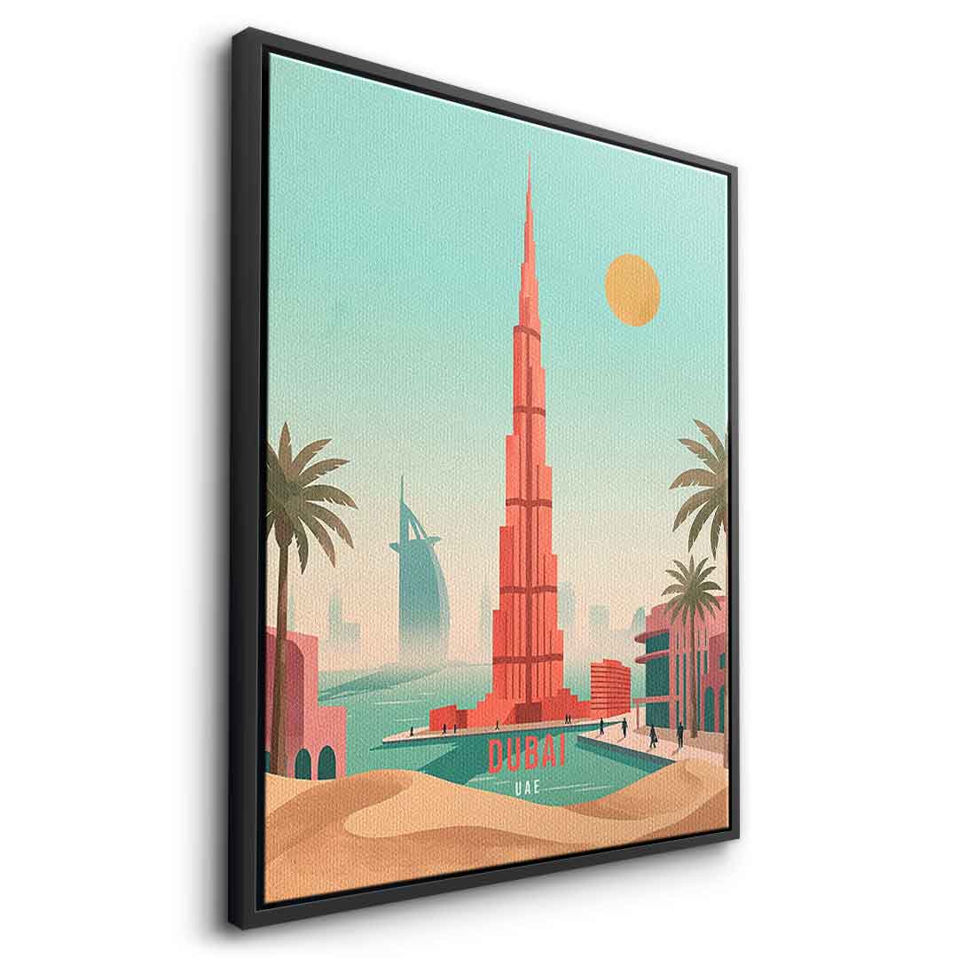 DOTCOMCANVAS Dubai Leinwandbild Seitenansicht schwarz