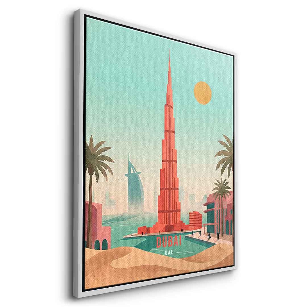 DOTCOMCANVAS Dubai Leinwandbild Seitenansicht silber