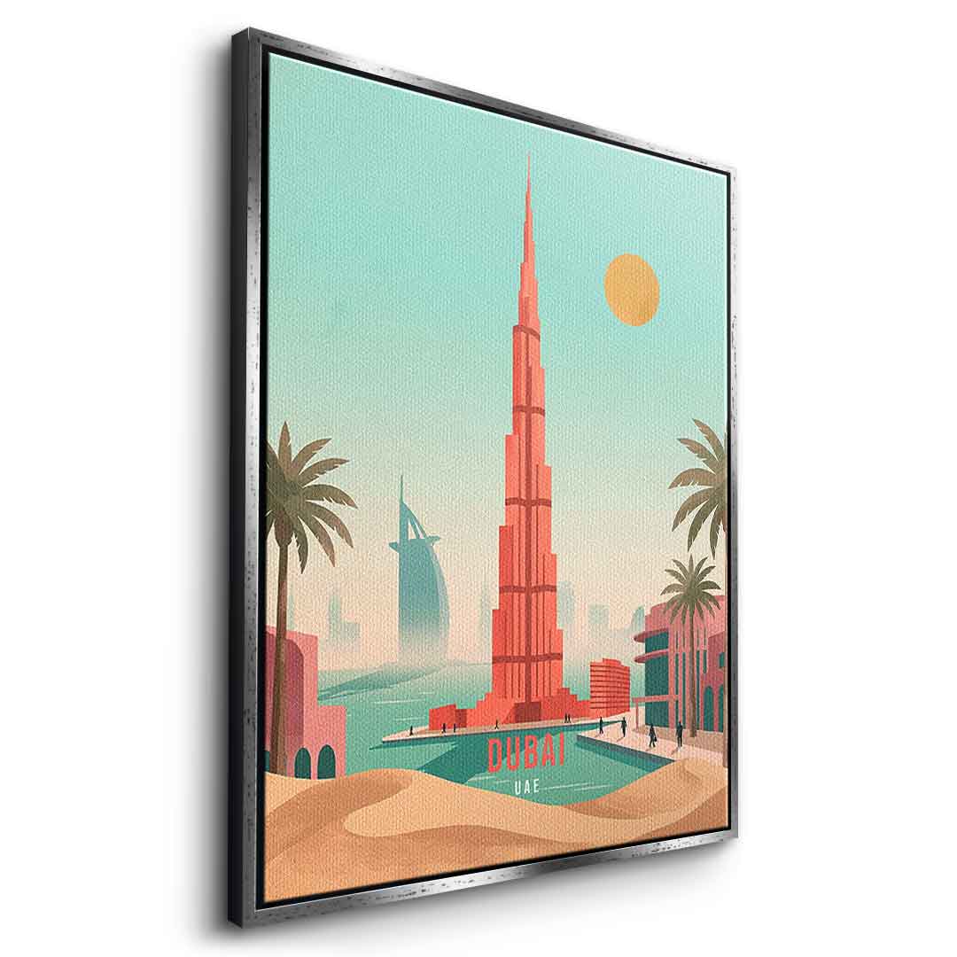 DOTCOMCANVAS Dubai Leinwandbild Seitenansicht weiss