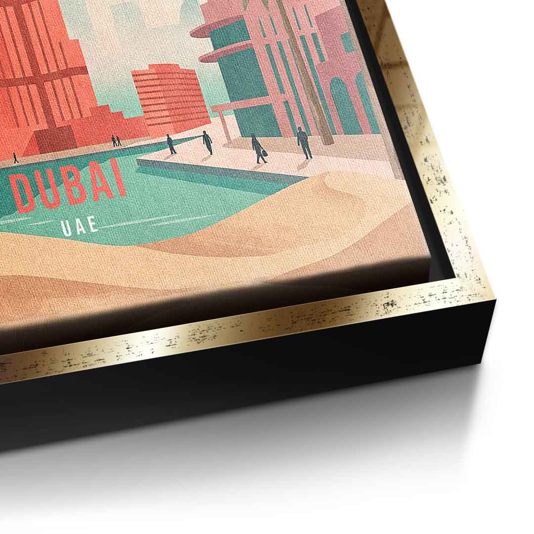 DOTCOMCANVAS Dubai Leinwandbild Detail gold
