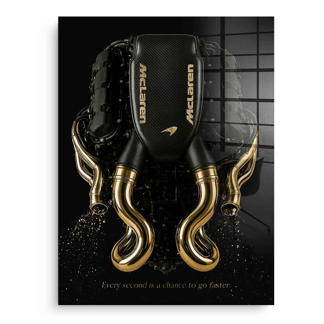 DOTCOMCANVAS 24K Feingold Bild Maclaren Engine - 24K Feingold