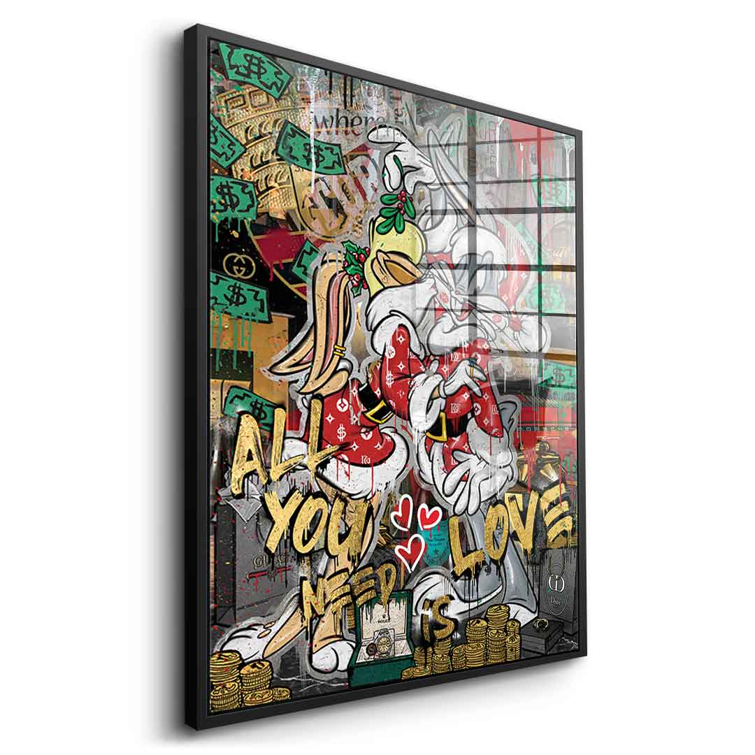 DOTCOMCANVAS 24K Feingold Bild Lovely Bunny - 24K Feingold