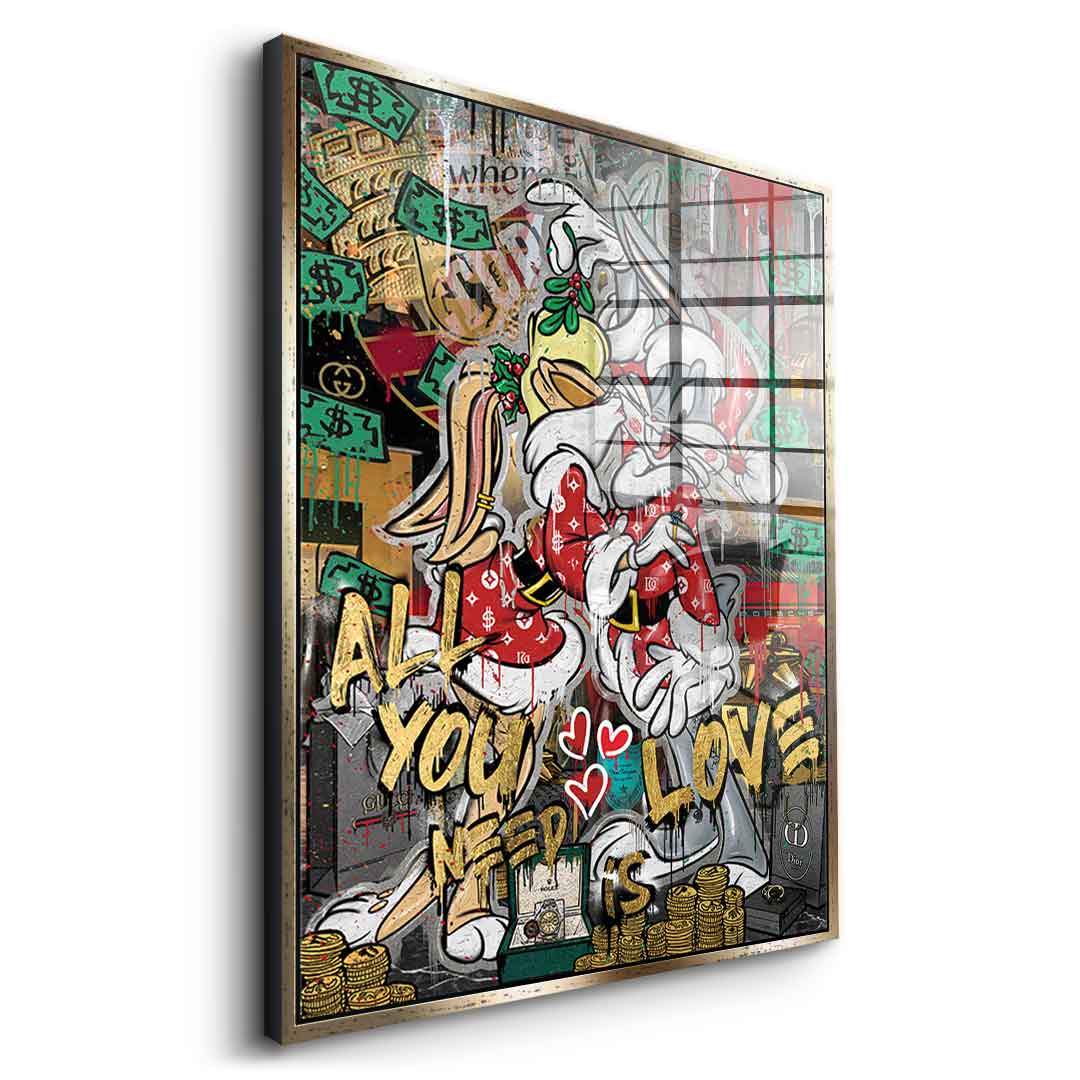 DOTCOMCANVAS 24K Feingold Bild Lovely Bunny - 24K Feingold