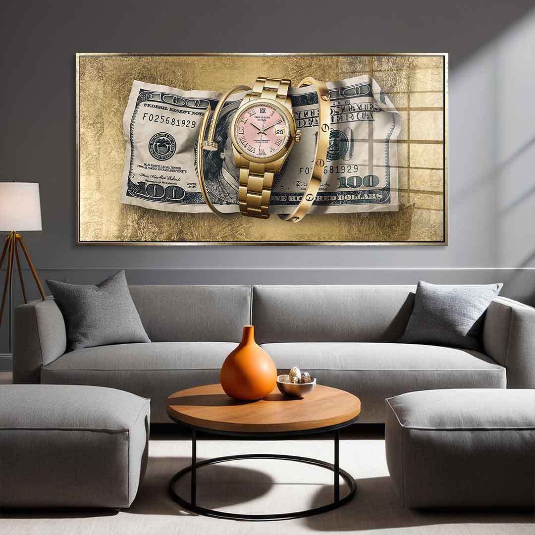 DOTCOMCANVAS 24K Feingold Bild True Luxury is Time - 24K Feingold