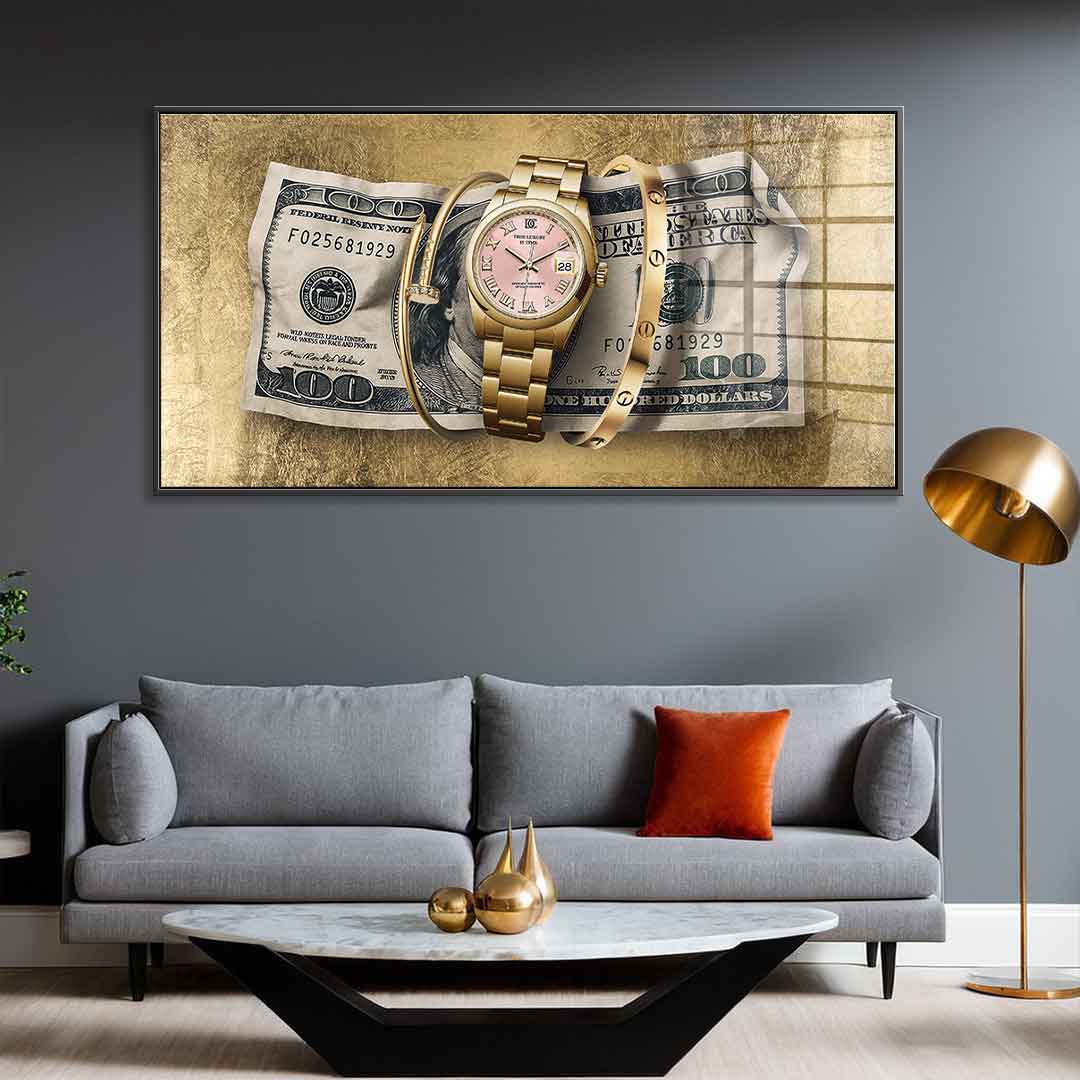 DOTCOMCANVAS 24K Feingold Bild True Luxury is Time - 24K Feingold