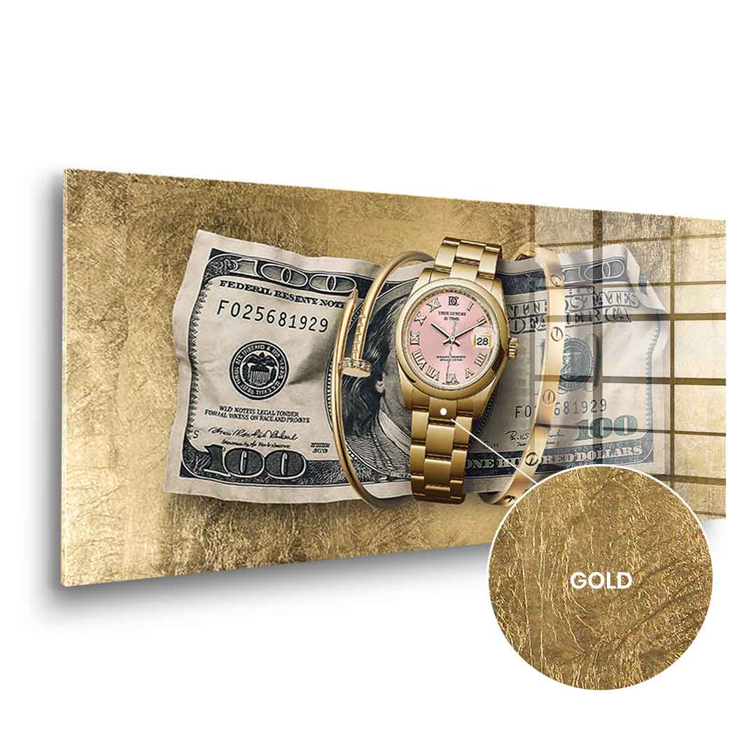 DOTCOMCANVAS 24K Feingold Bild True Luxury is Time - 24K Feingold