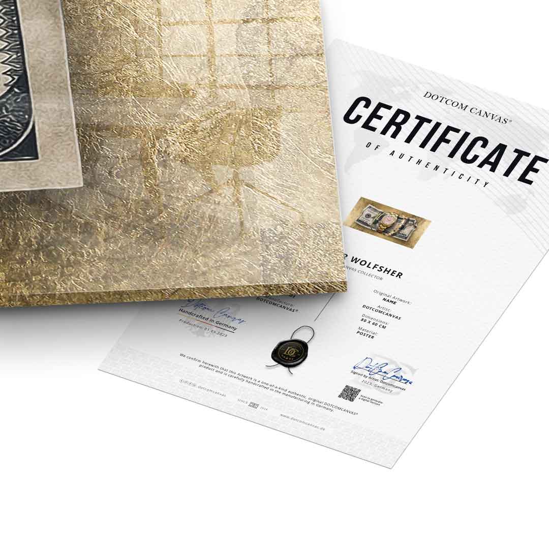 DOTCOMCANVAS 24K Feingold Bild True Luxury is Time - 24K Feingold