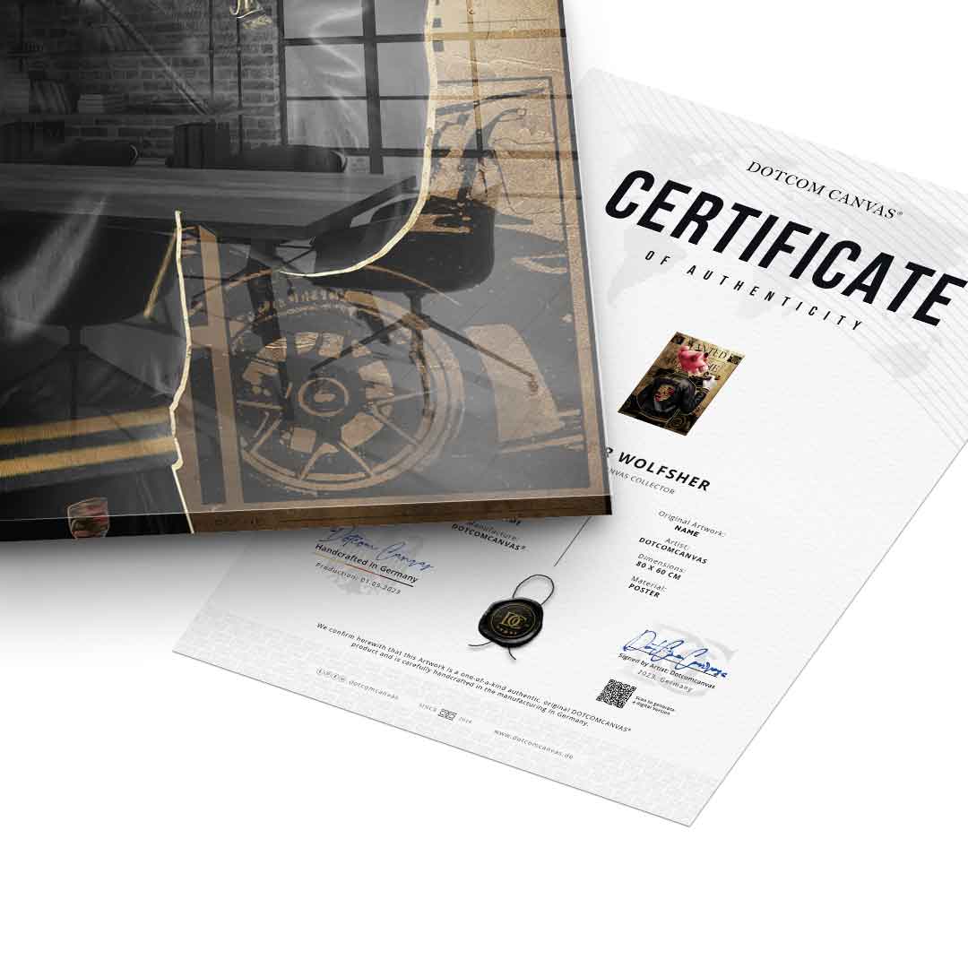 DOTCOMCANVAS 24K Feingold Bild Need Money for Porsche - 24K Feingold