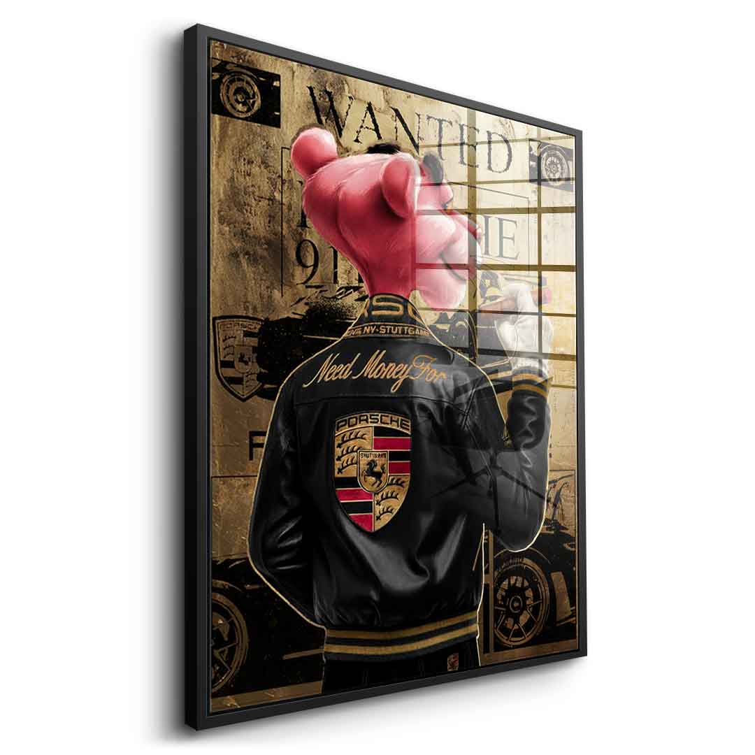 DOTCOMCANVAS 24K Feingold Bild Need Money for Porsche - 24K Feingold