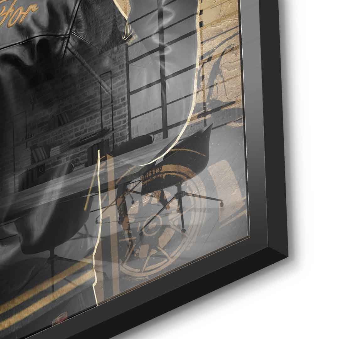 DOTCOMCANVAS 24K Feingold Bild Need Money for Porsche - 24K Feingold