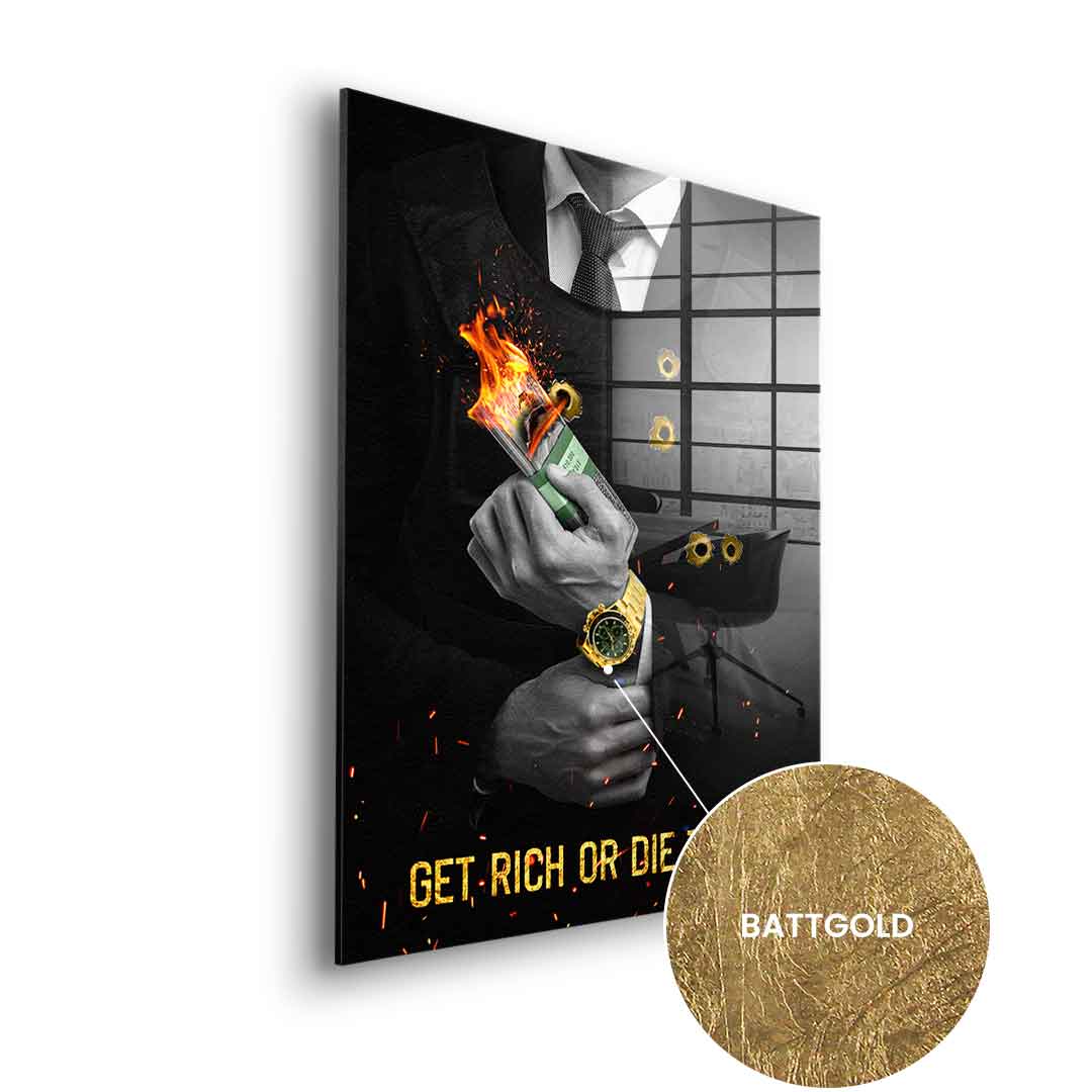 DOTCOMCANVAS 24K Feingold Bild Get rich Ansicht