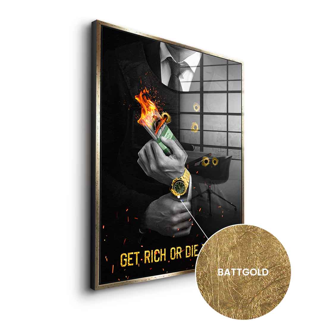 DOTCOMCANVAS 24K Feingold Bild Get rich Ansicht