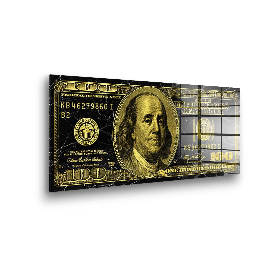 DOTCOMCANVAS 24K Feingold Bild Golden Dollar - 24K Feingold