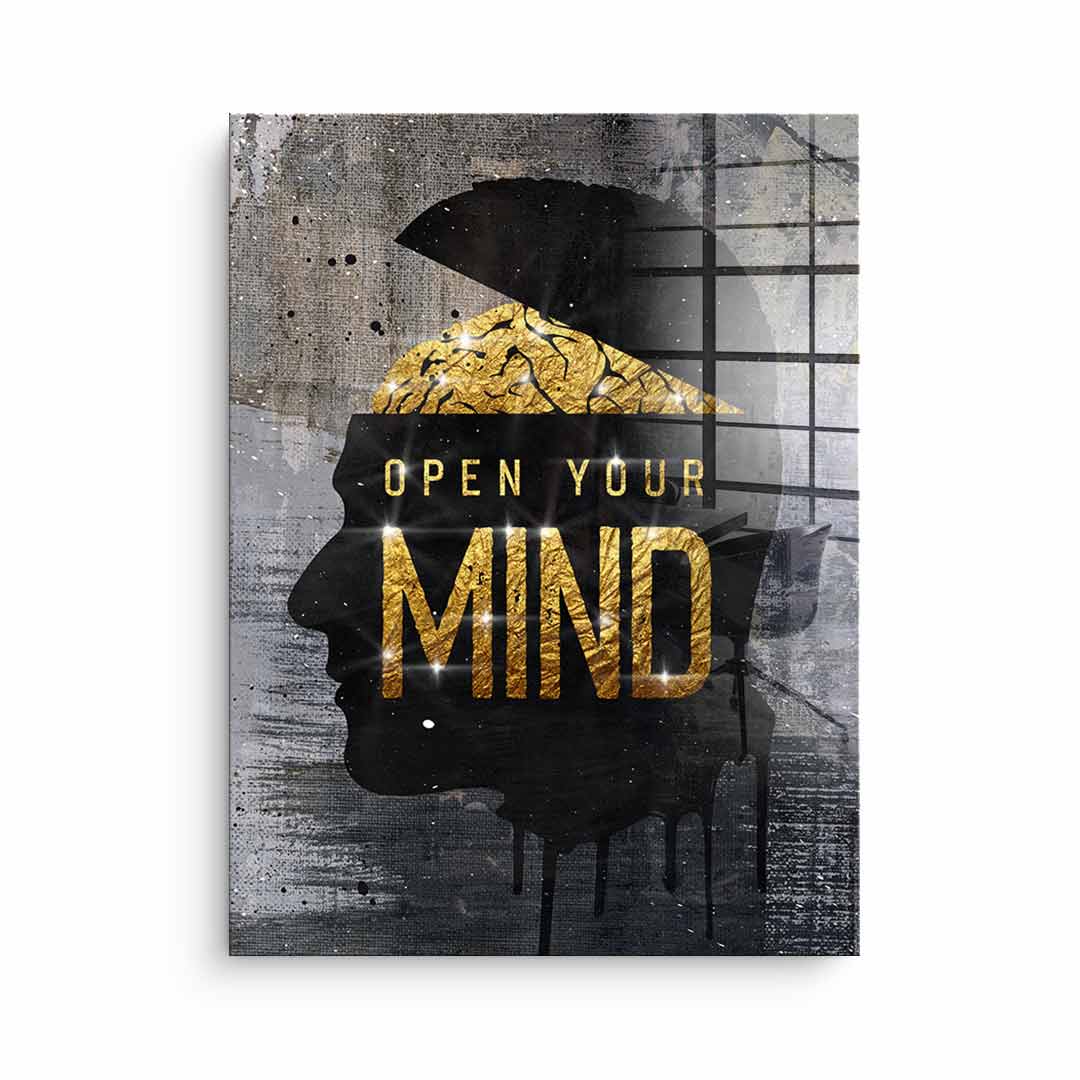 DOTCOMCANVAS 24K Feingold Bild OPEN YOUR MIND - 24K Feingold