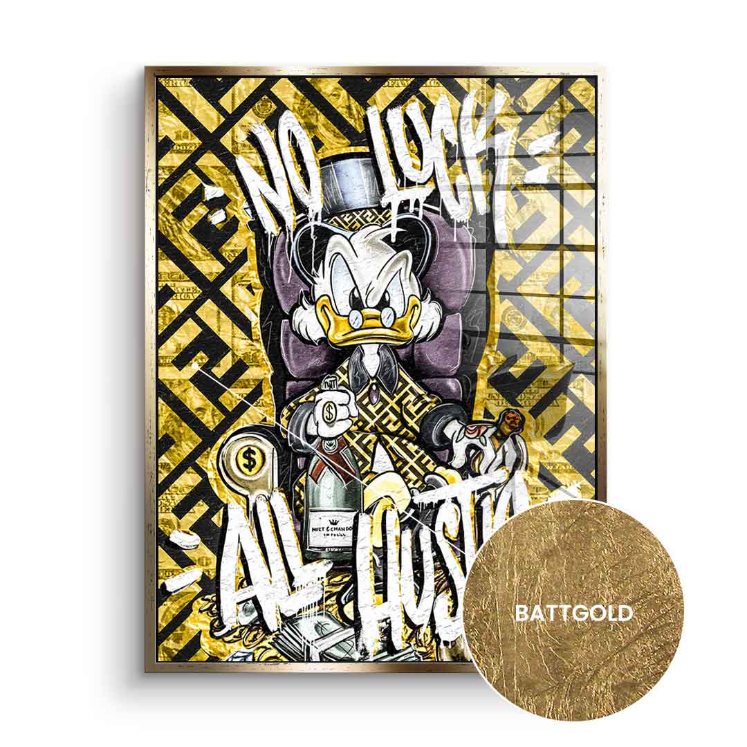 DOTCOMCANVAS 24K Feingold Bild ALL HUSTLE DUCK - 24K Feingold