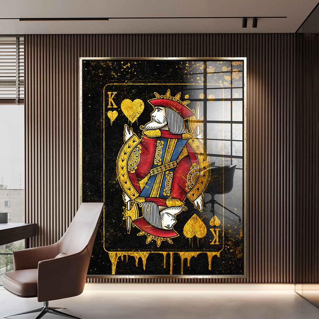 DOTCOMCANVAS 24K Feingold Bild King Card - 24K Feingold