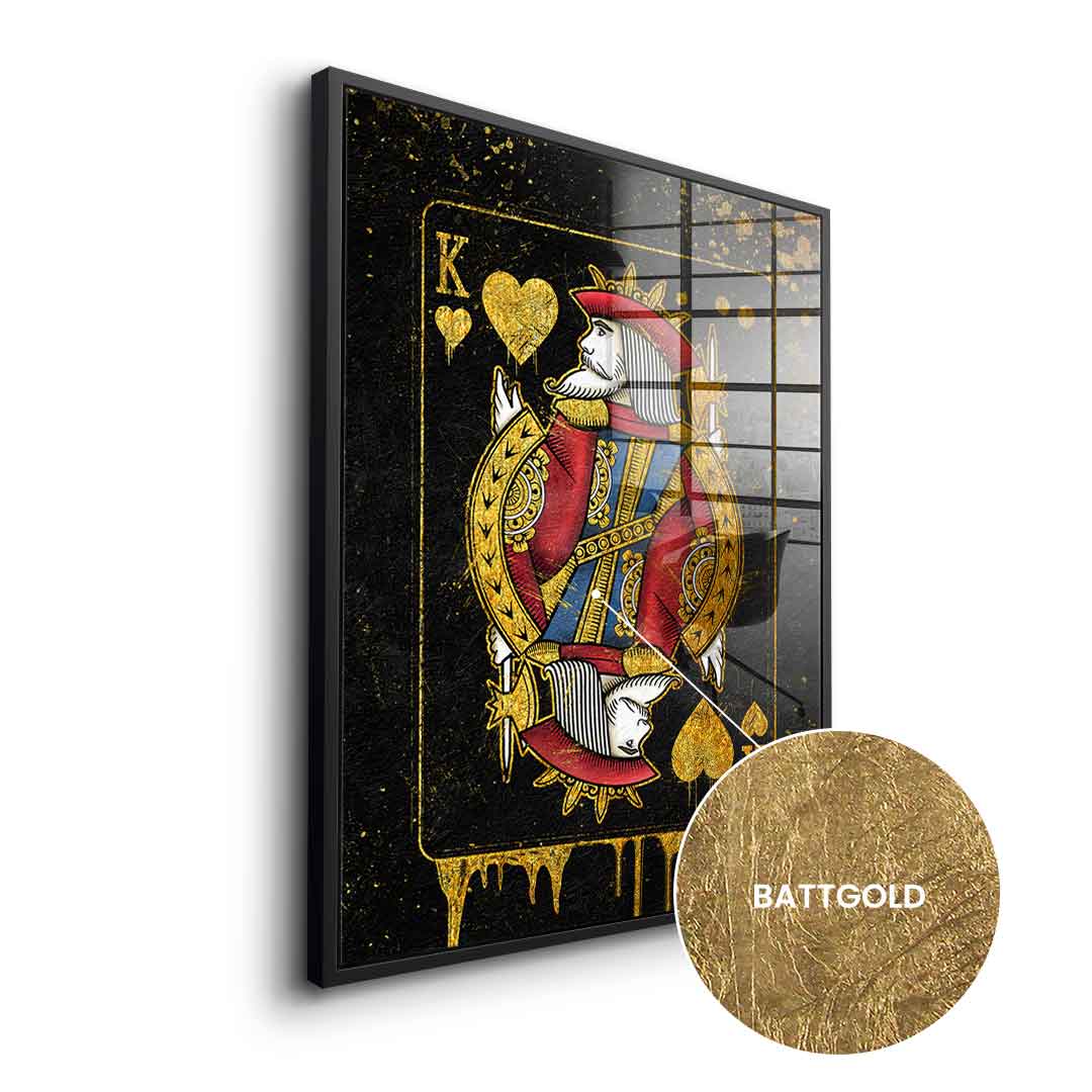 DOTCOMCANVAS 24K Feingold Bild King Card - 24K Feingold