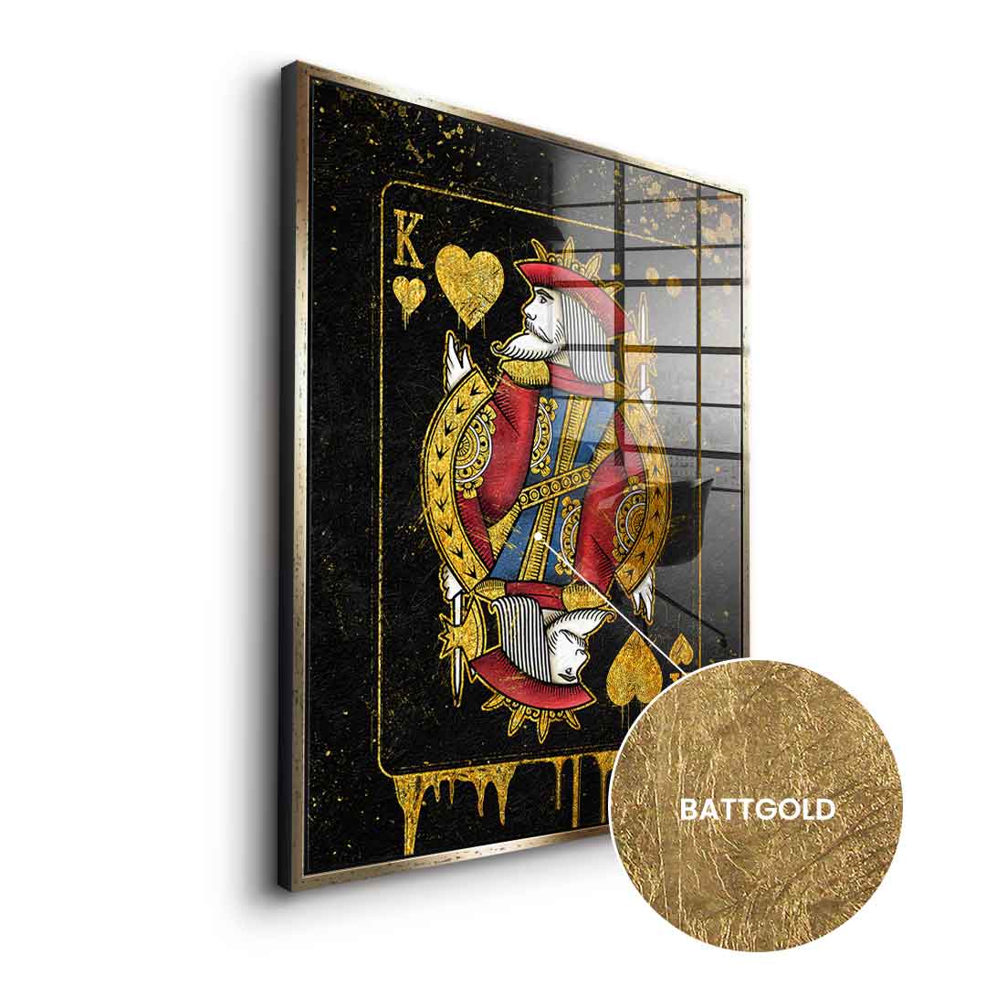 DOTCOMCANVAS 24K Feingold Bild King Card - 24K Feingold