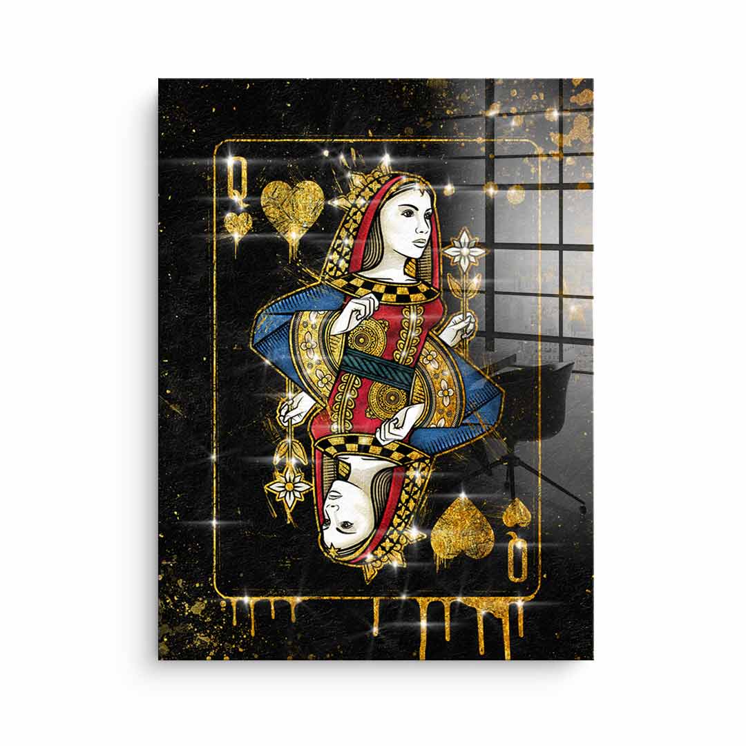 DOTCOMCANVAS 24K Feingold Bild Queen Card - 24K Feingold