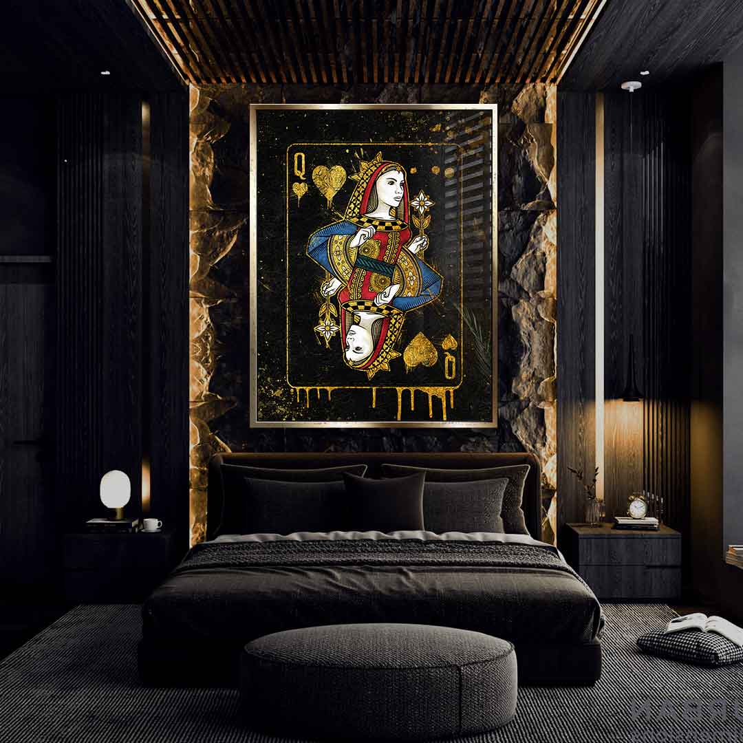 DOTCOMCANVAS 24K Feingold Bild Queen Card - 24K Feingold