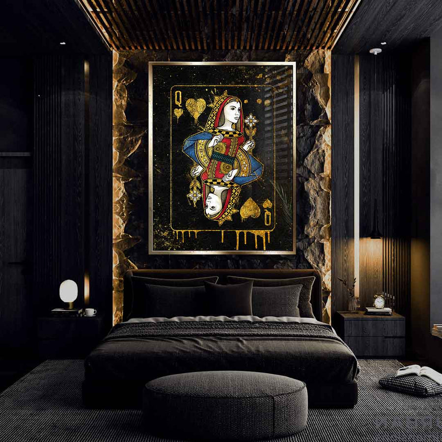 DOTCOMCANVAS 24K Feingold Bild Queen Card - 24K Feingold