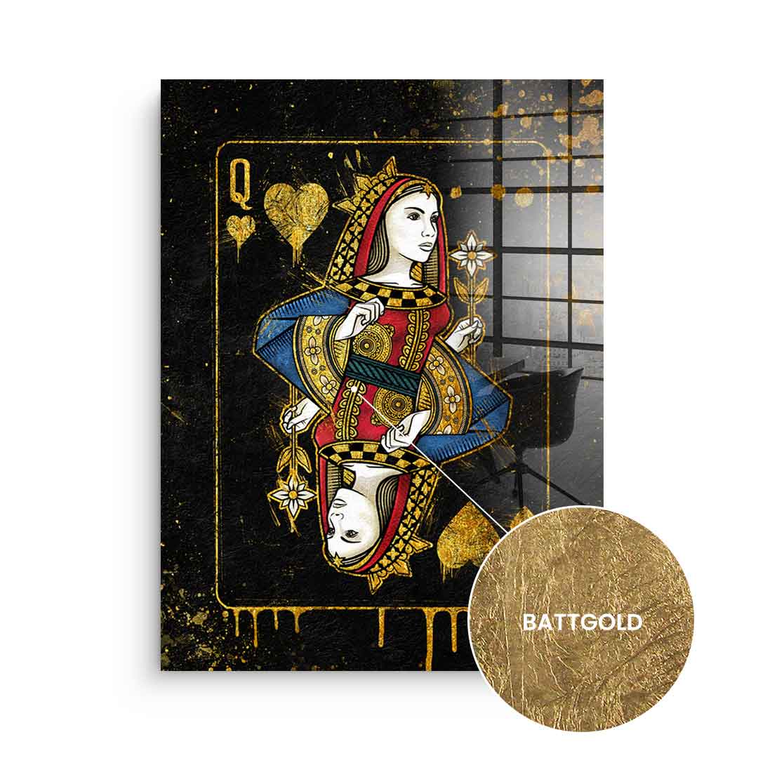 DOTCOMCANVAS 24K Feingold Bild Queen Card - 24K Feingold