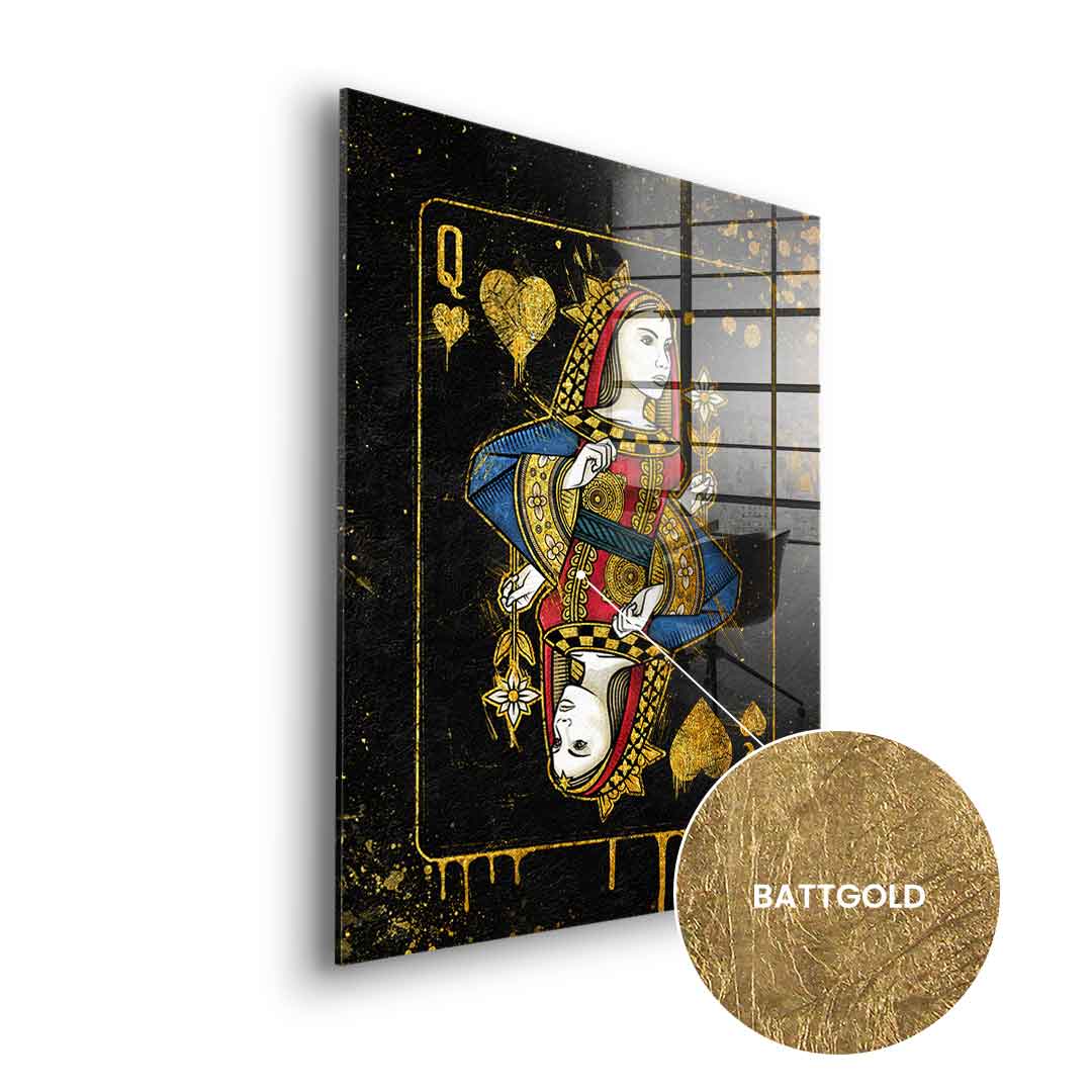 DOTCOMCANVAS 24K Feingold Bild Queen Card - 24K Feingold