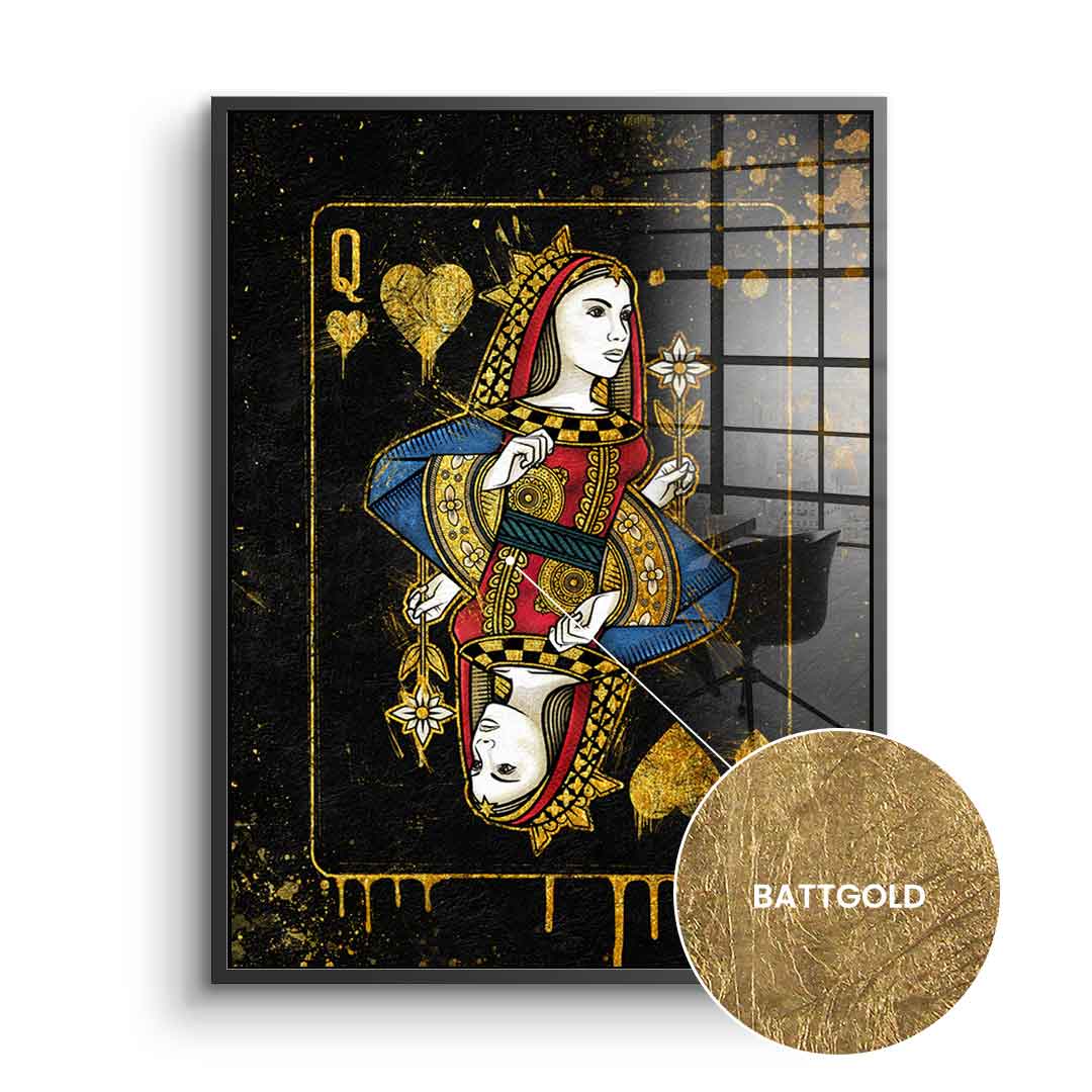 DOTCOMCANVAS 24K Feingold Bild Queen Card - 24K Feingold