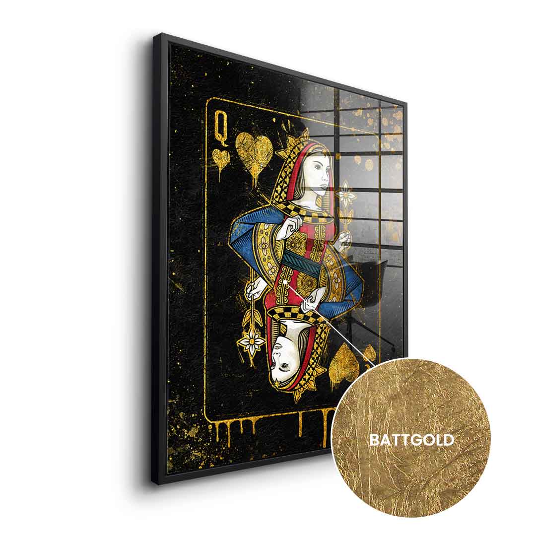 DOTCOMCANVAS 24K Feingold Bild Queen Card - 24K Feingold