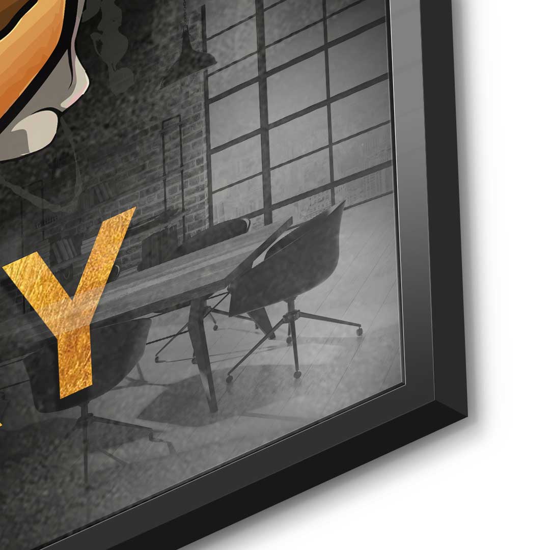 DOTCOMCANVAS 24K Feingold Bild Stay Hungry 1 - 24K Feingold