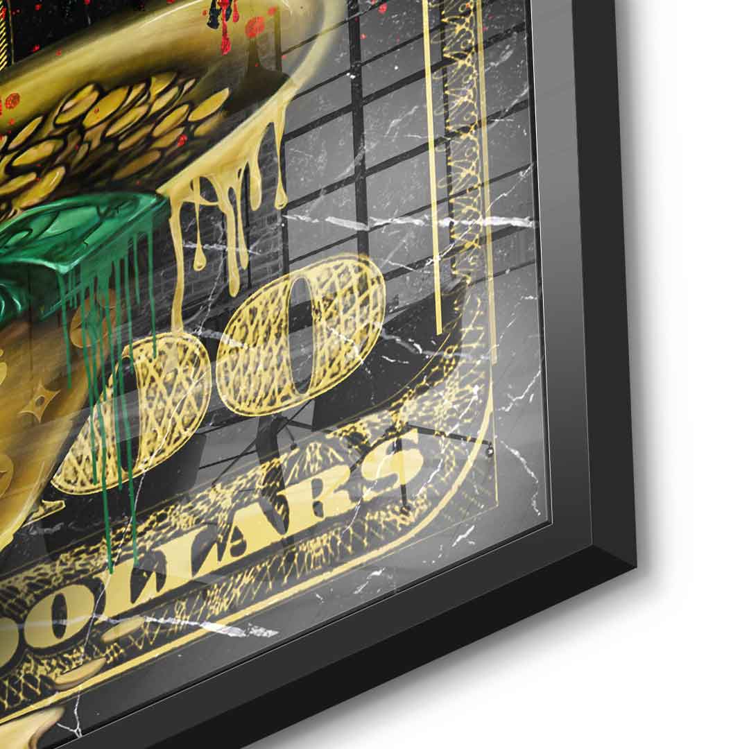 DOTCOMCANVAS 24K Feingold Bild MORE MONEY DUCK - 24K Feingold