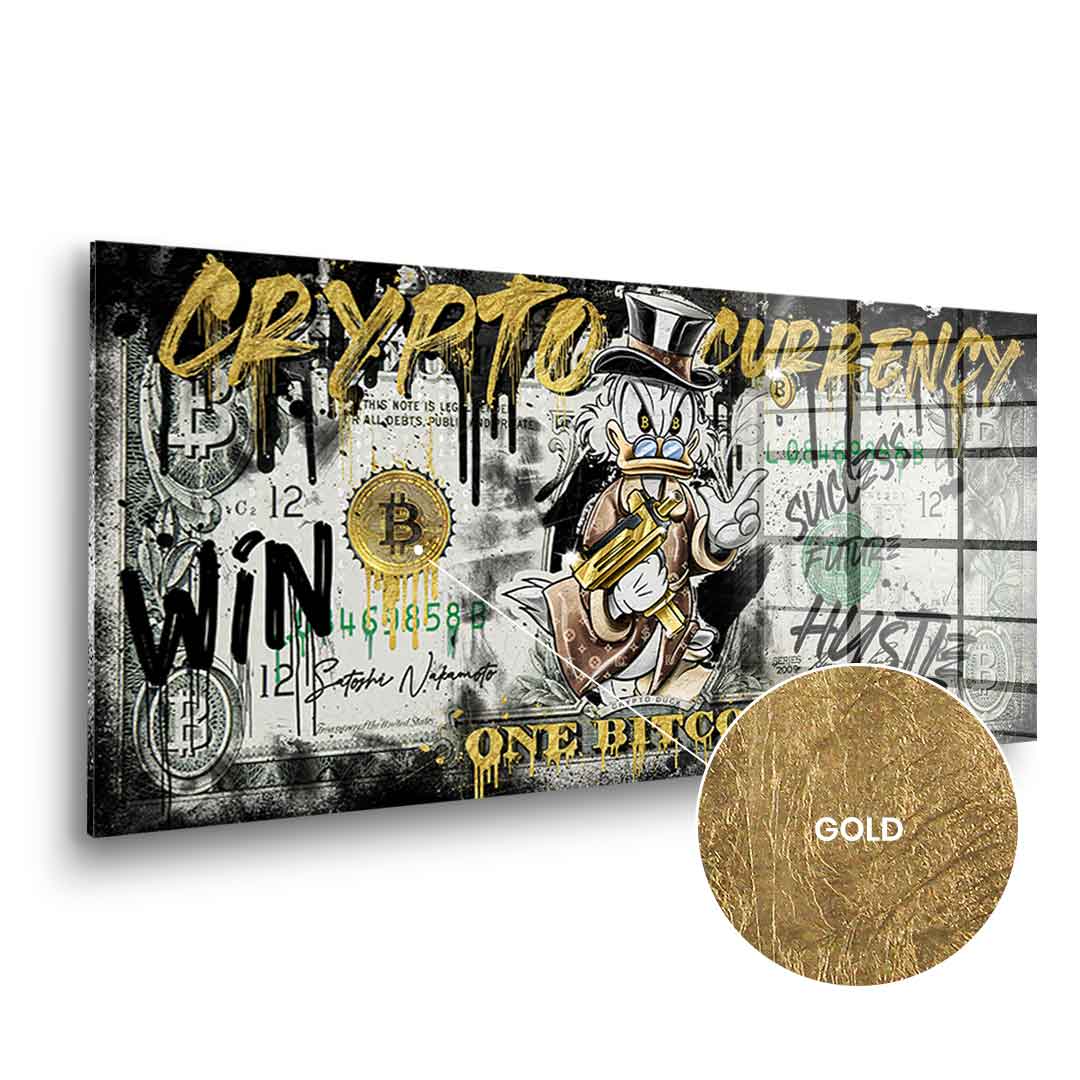 DOTCOMCANVAS 24K Feingold Bild CRYPTO DUCK - 24K Feingold