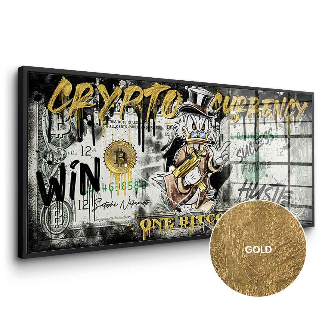 DOTCOMCANVAS 24K Feingold Bild CRYPTO DUCK - 24K Feingold