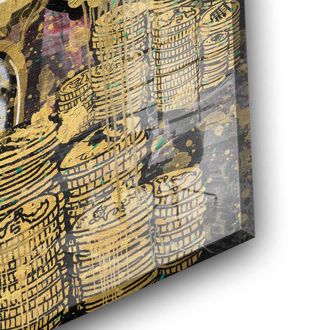 DOTCOMCANVAS 24K Feingold Bild WALK LIK€ A BO$$ - 24K Feingold