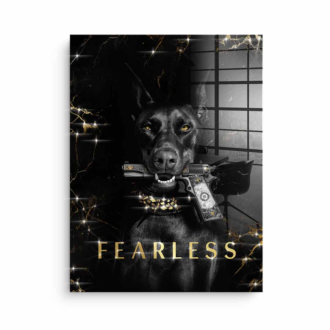 DOTCOMCANVAS 24K Feingold Bild Luxury Dog - 24K Feingold