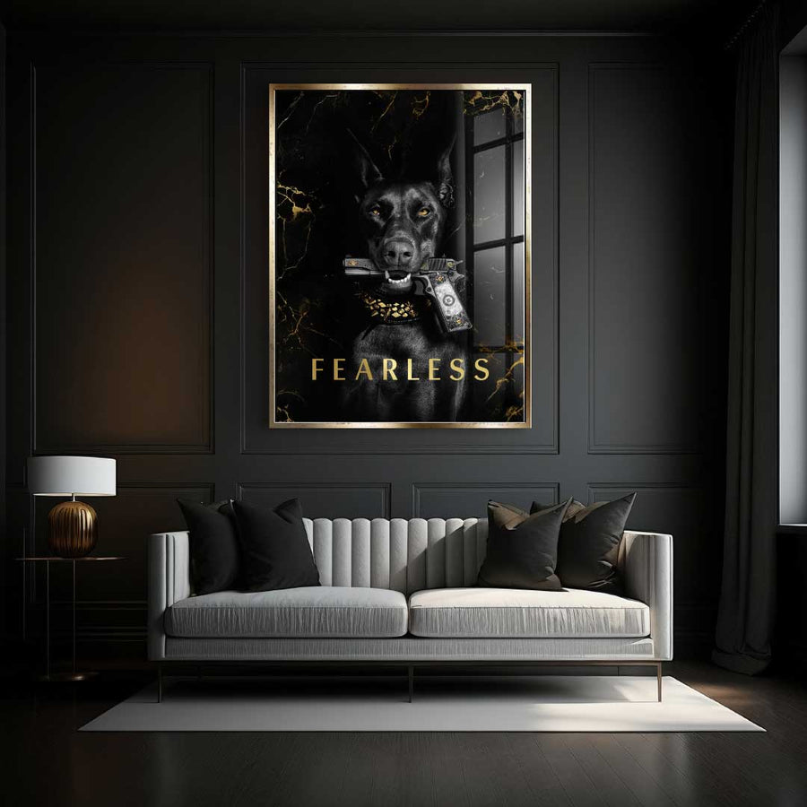 DOTCOMCANVAS 24K Feingold Bild Luxury Dog - 24K Feingold