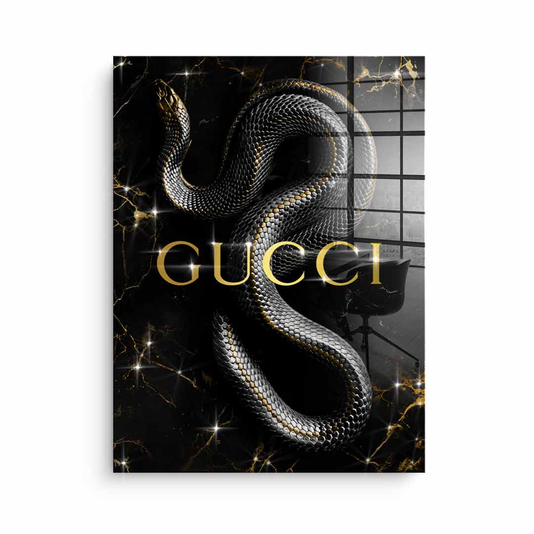 DOTCOMCANVAS 24K Feingold Bild Luxury Snake - 24K Feingold