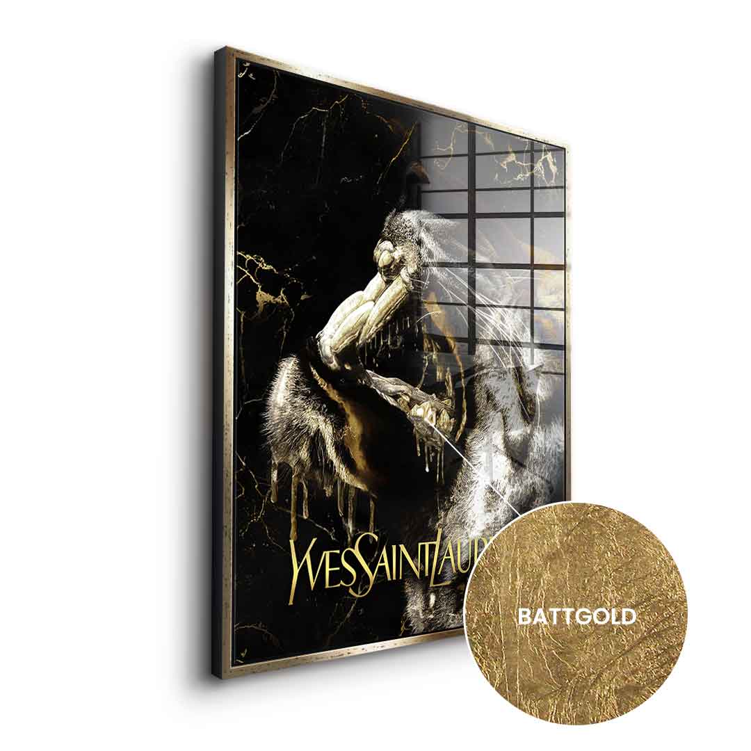 DOTCOMCANVAS 24K Feingold Bild Luxury Tiger - 24K Feingold
