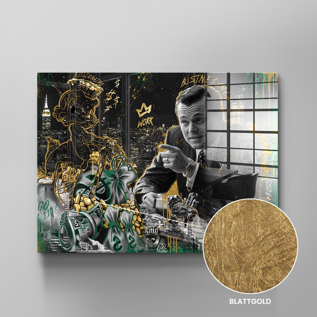 DOTCOMCANVAS 24K Feingold Bild BUSINE$$ MAN - 24K Feingold