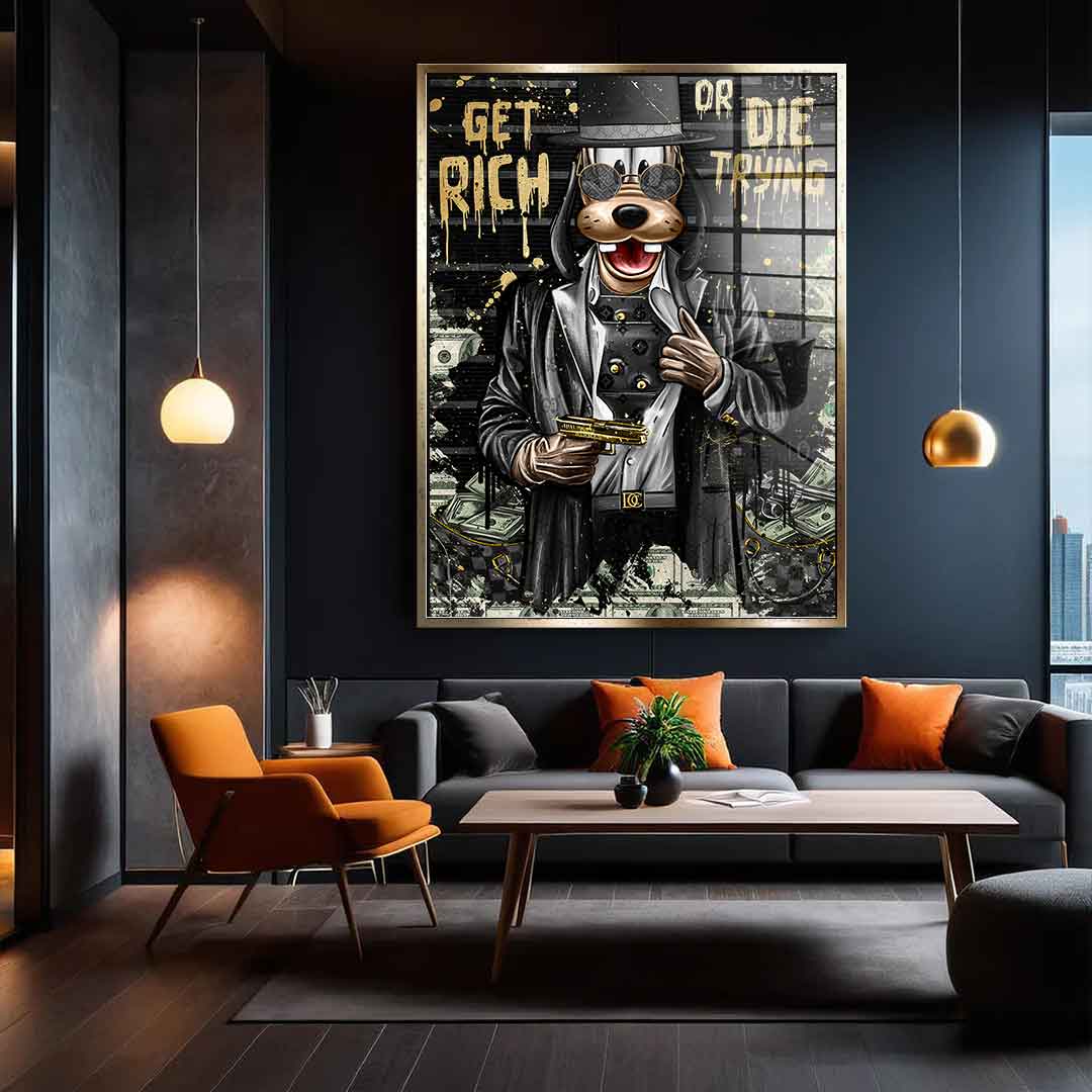 DOTCOMCANVAS 24K Feingold Bild Lucky Gangster - 24K Feingold