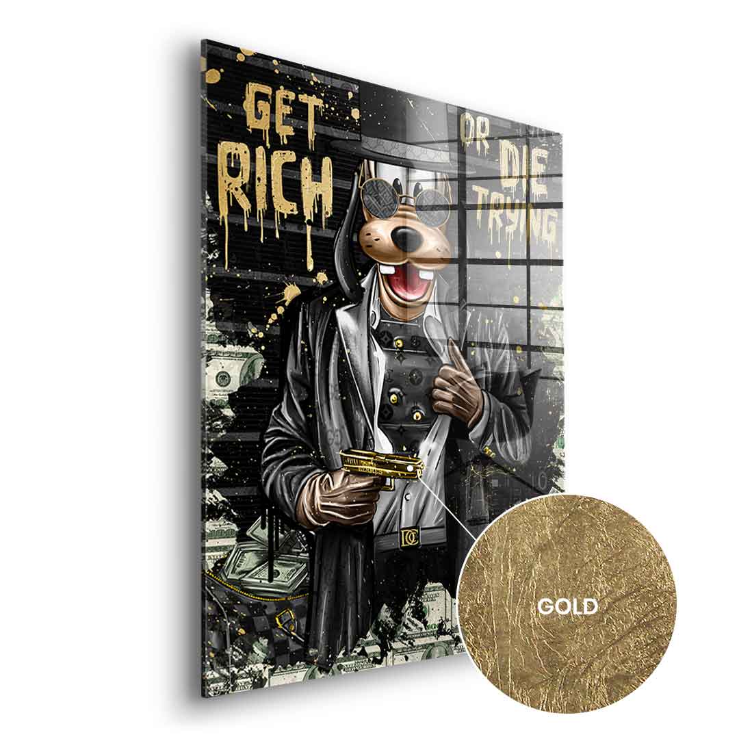 DOTCOMCANVAS 24K Feingold Bild Lucky Gangster - 24K Feingold