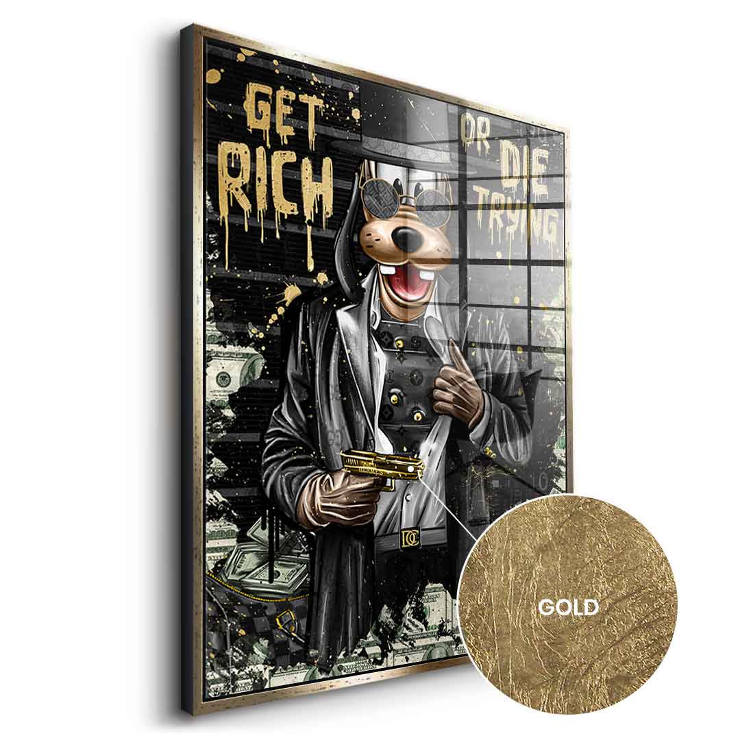 DOTCOMCANVAS 24K Feingold Bild Lucky Gangster - 24K Feingold