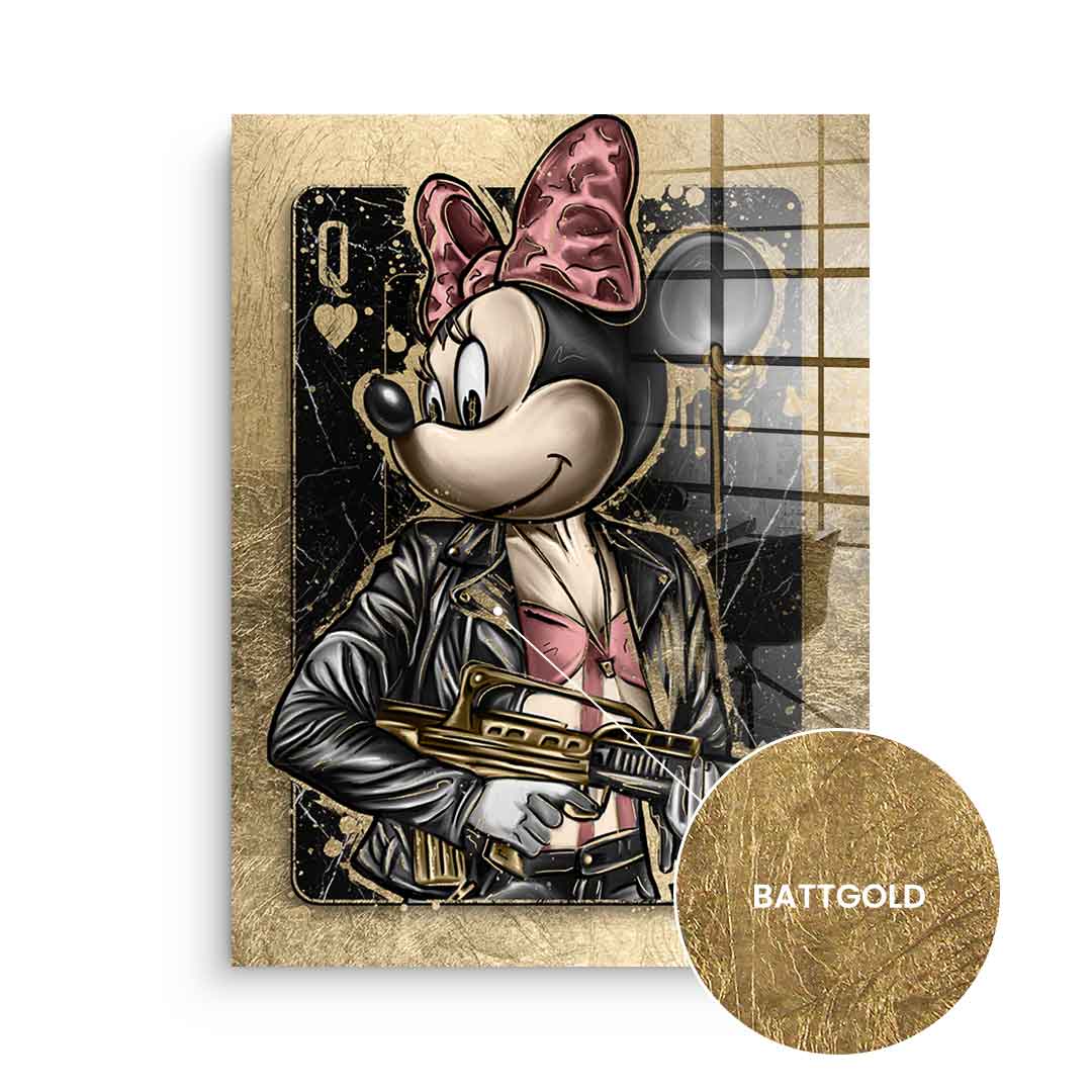 DOTCOMCANVAS 24K Feingold Bild GANGSTER QUEEN - 24K Feingold