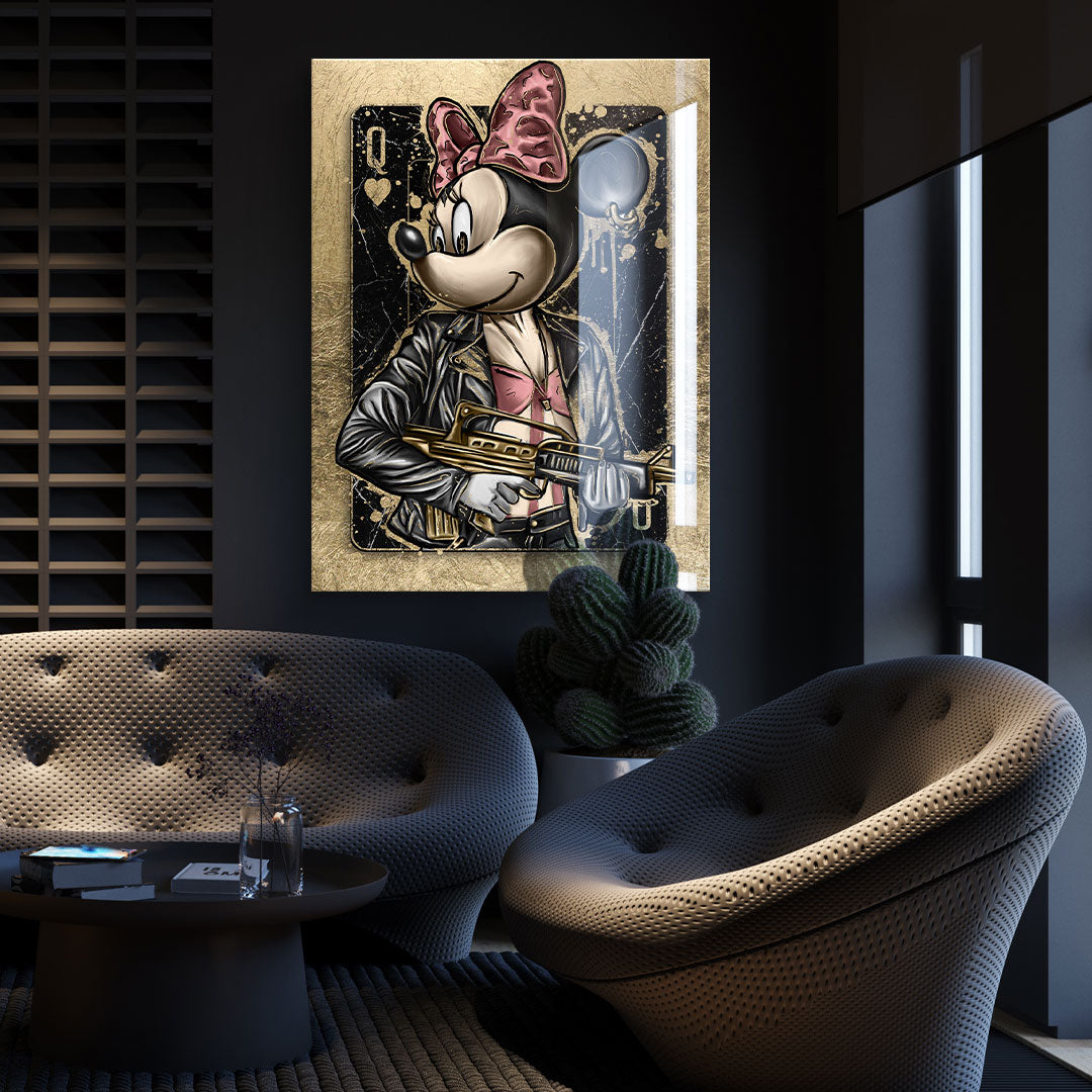 DOTCOMCANVAS 24K Feingold Bild GANGSTER QUEEN - 24K Feingold