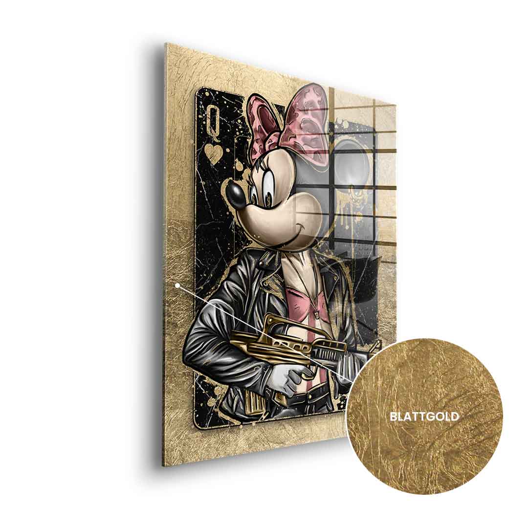 DOTCOMCANVAS 24K Feingold Bild GANGSTER QUEEN - 24K Feingold