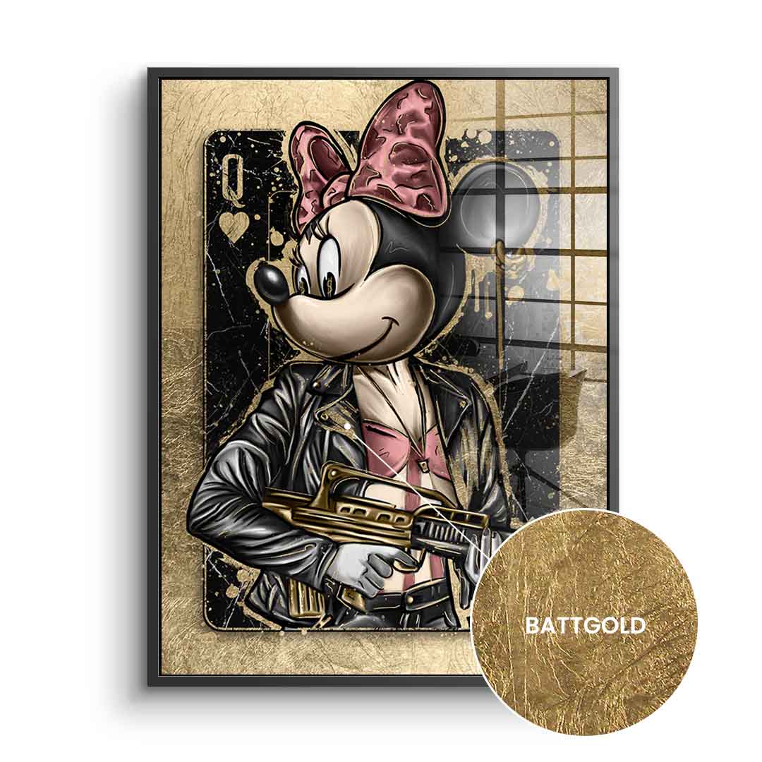 DOTCOMCANVAS 24K Feingold Bild GANGSTER QUEEN - 24K Feingold