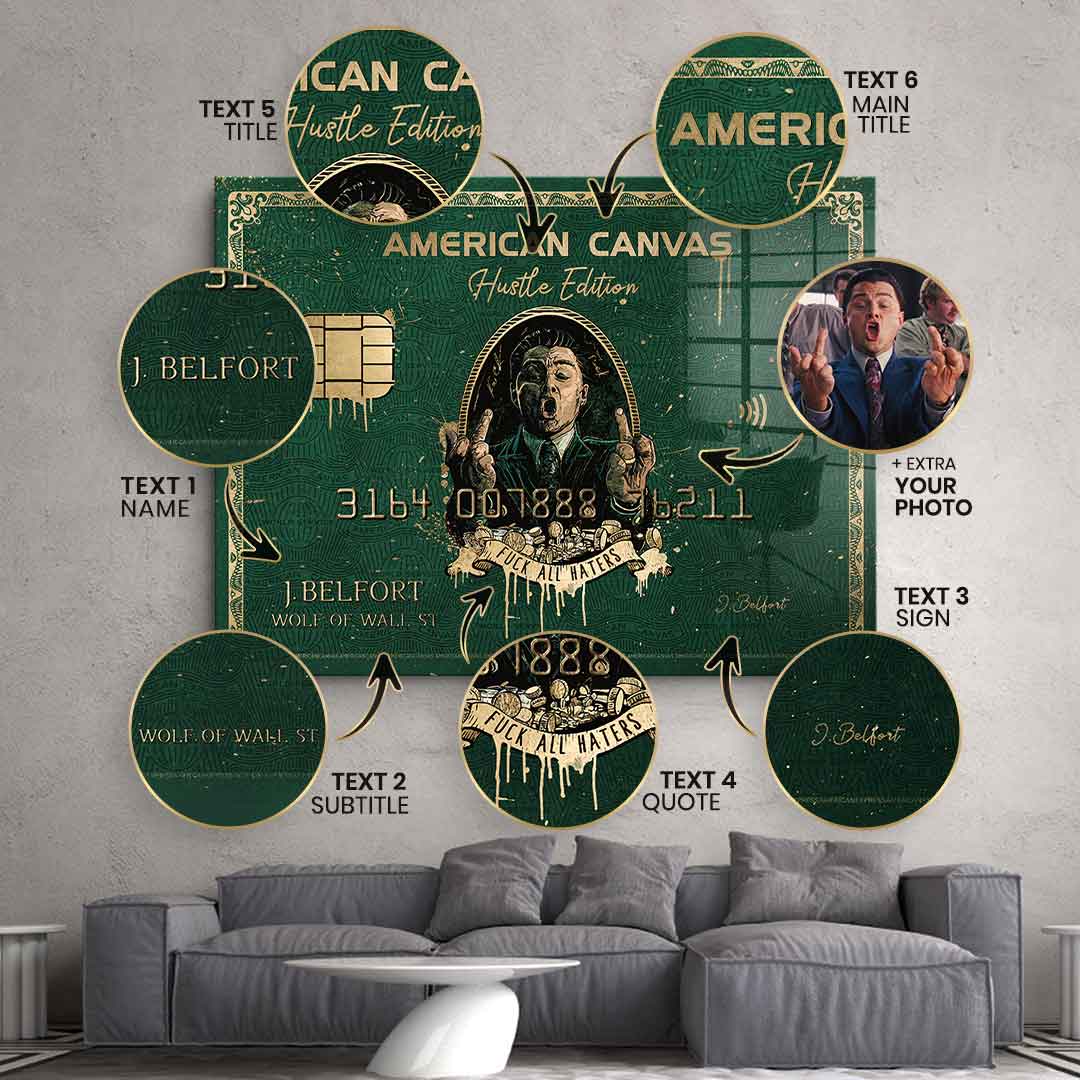 DOTCOMCANVAS 24K Feingold Bild Royal American Canvas - Personalisierbar - 24K Feingold